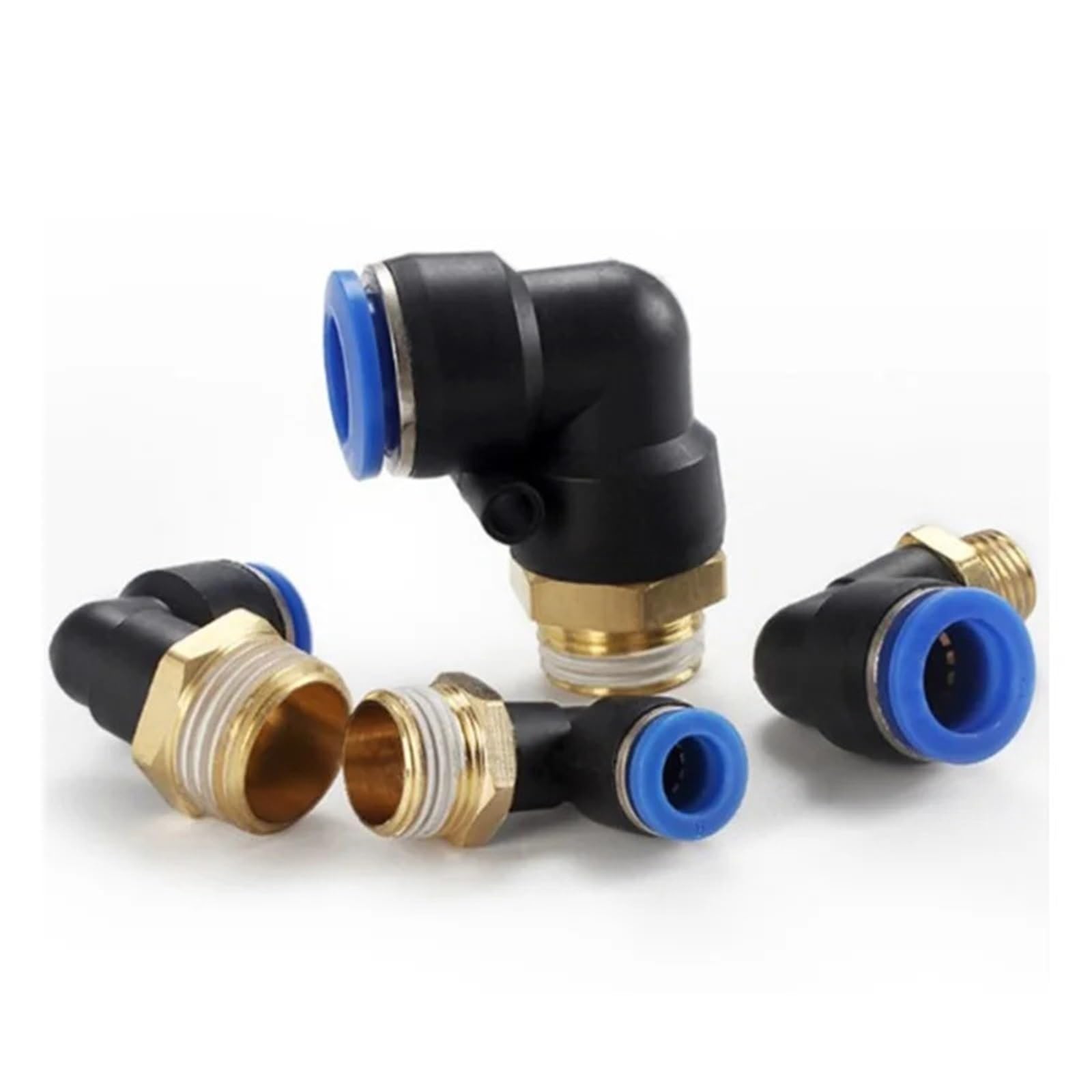 Connecteur pneumatique mâle en coude PL 1/4 pour tuyauterie de diamètre 6 mm - 3