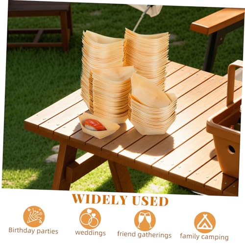 Botes desechables de madera para sushi 150 pcs miniatura 3