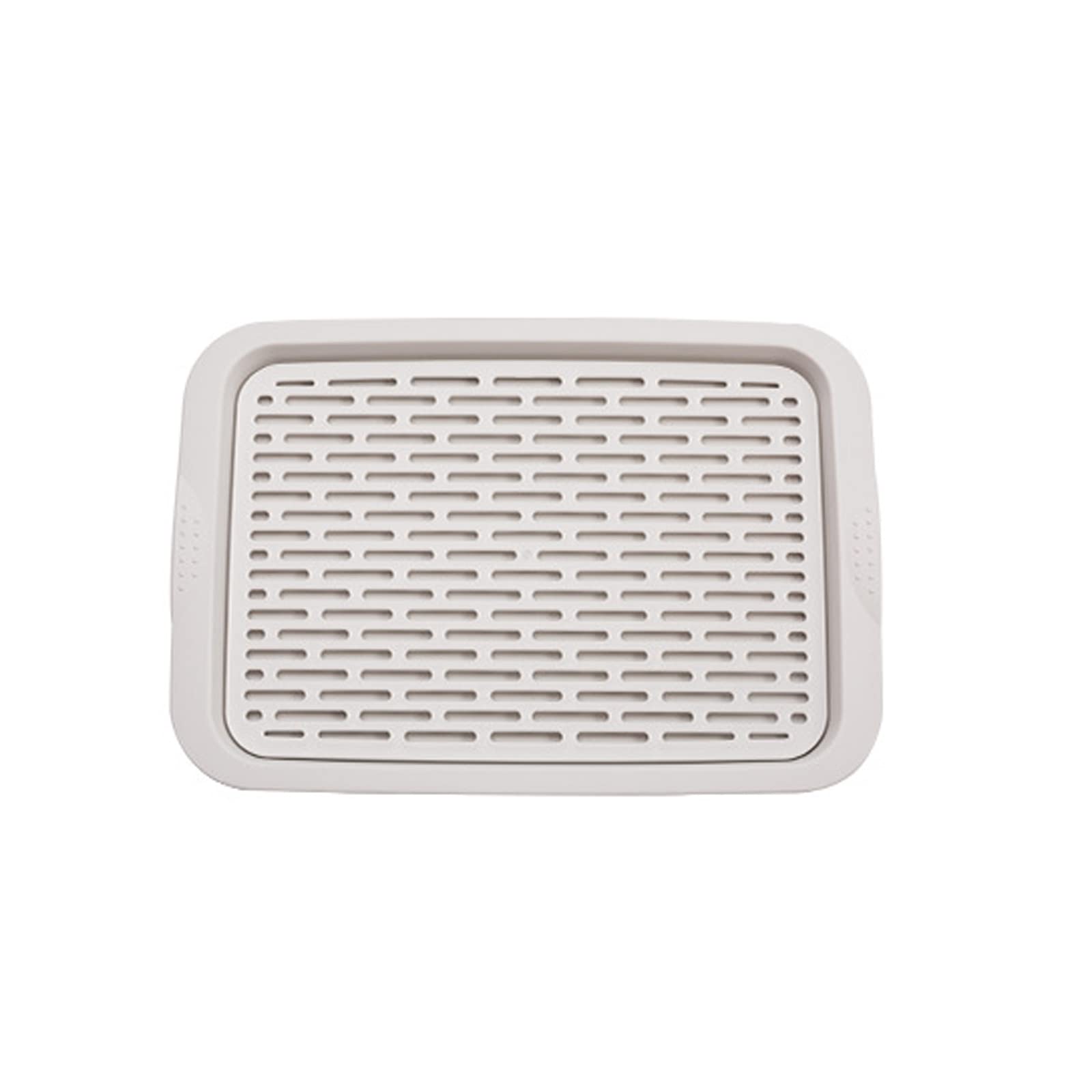 Bigood Dish Drainer with Drip Tray Dish Drain Board Mat Home Living Room Double Layer Plates Drainer for Fruit, Tea, Cups