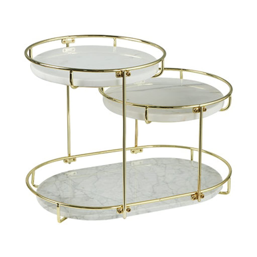 Organisateur maquillage effet marbre pour sublimer le meuble vanity de votre salle de bain