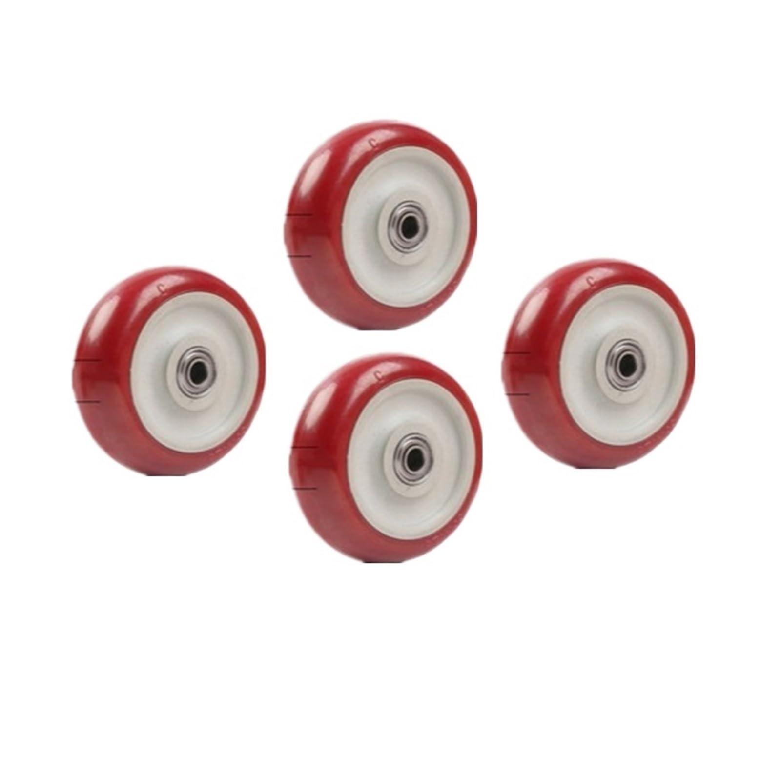 MXXDMOPD 4 Pieces/lot inch Polyurethane Swivel Wheel Single Silent Trolley Caster Heavy wear Resistant Directional