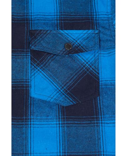 Image of ZENTHACE Men's Sherpa Lined Full Zip Hooded Plaid Shirt Jacket
