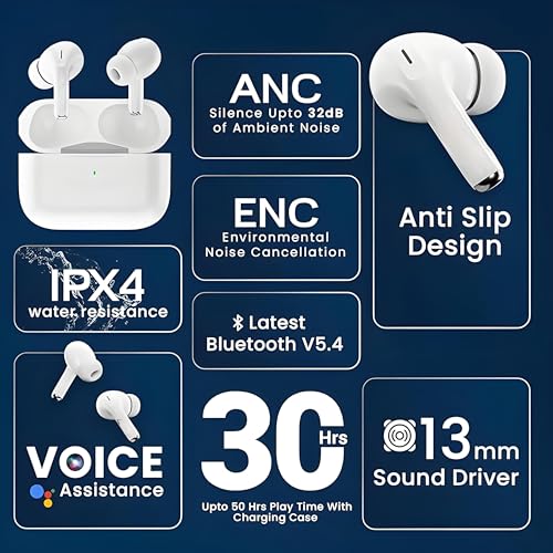 Image of iPhonee Headphones (2 Pro Generation) H2 Chip | Wireless Earbuds, Spatial Audio, High-Fidelity Sound,USB-C Charging |USB-C Charging Case,Easy Use for iPhone,Apple Compatible