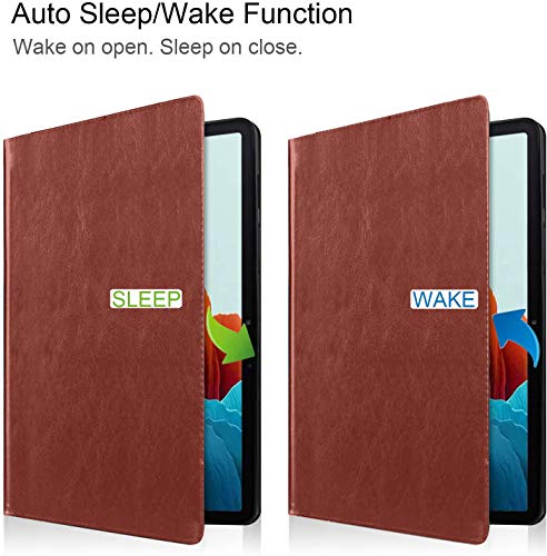Image of Robustrion Smart Hard Back Flip Stand Case Cover for Samsung Galaxy Tab S8 / S7 11 inch SM-X700 /X706 /T870 /T875 with S Pen Holder - Dark Brown