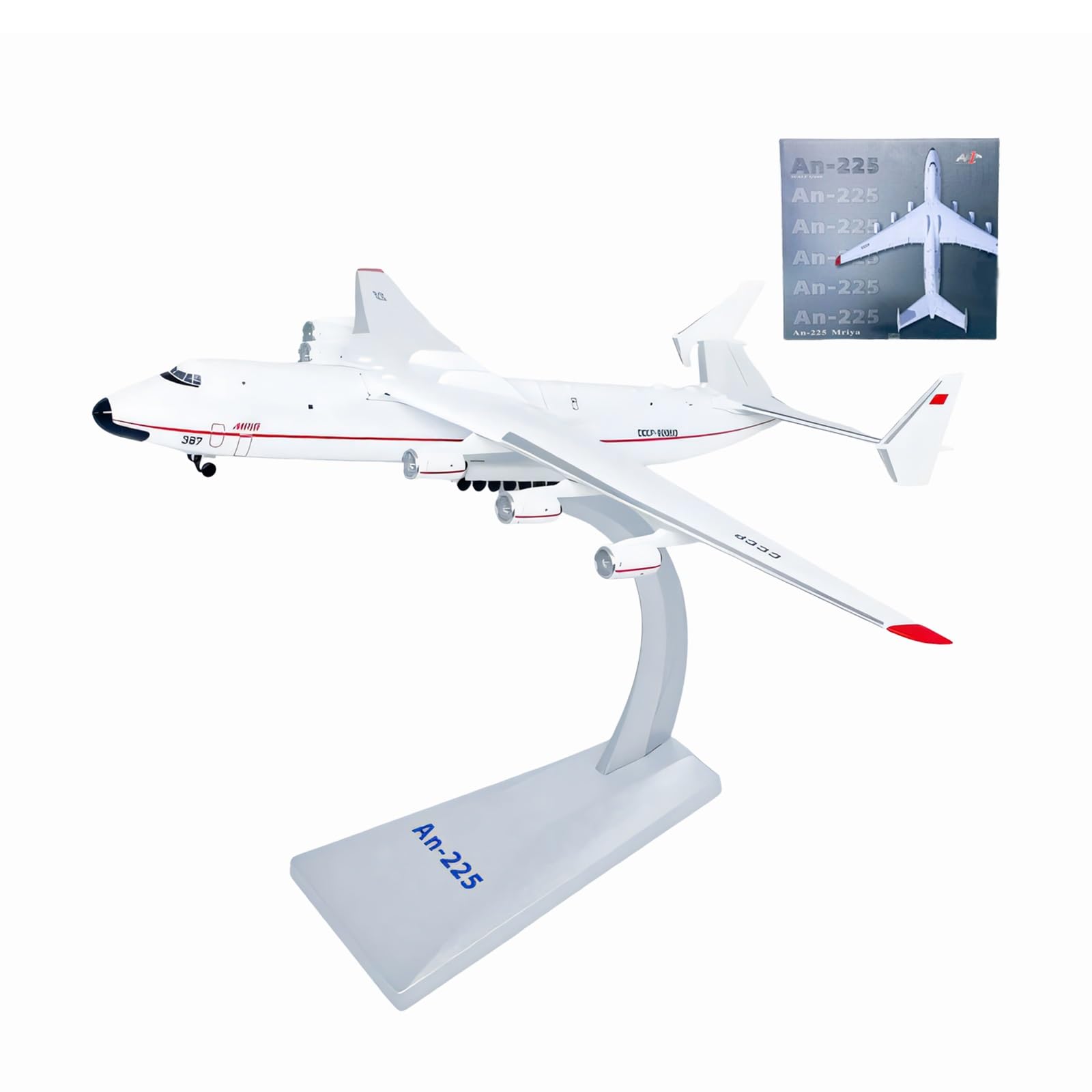 1:400 Antonov An-225 larga scala in lega metallo trasporto modello aereo trasporto premium collezione for armadio scrivania, storico regalo for appassionati militari for adulti