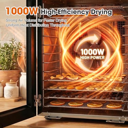 Image of Food-Dehydrator Machine 12 Trays,1000W Meat Dehydrator for Jerky Beef Maker