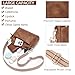 BOSTANTEN Small Crossbody Purse for Women Triple Zip Cell Phone Leather Shoulder Handbag with Wide Guitar Strap Brown