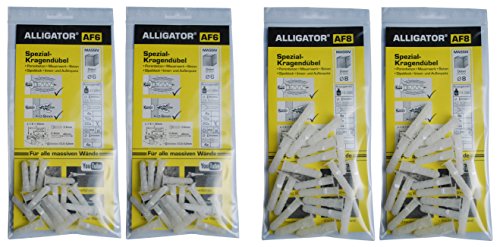 Preisvergleich Produktbild TOGGLER Alligator Kragendübel 40 AF6 + 40 AF8 für massive Wände