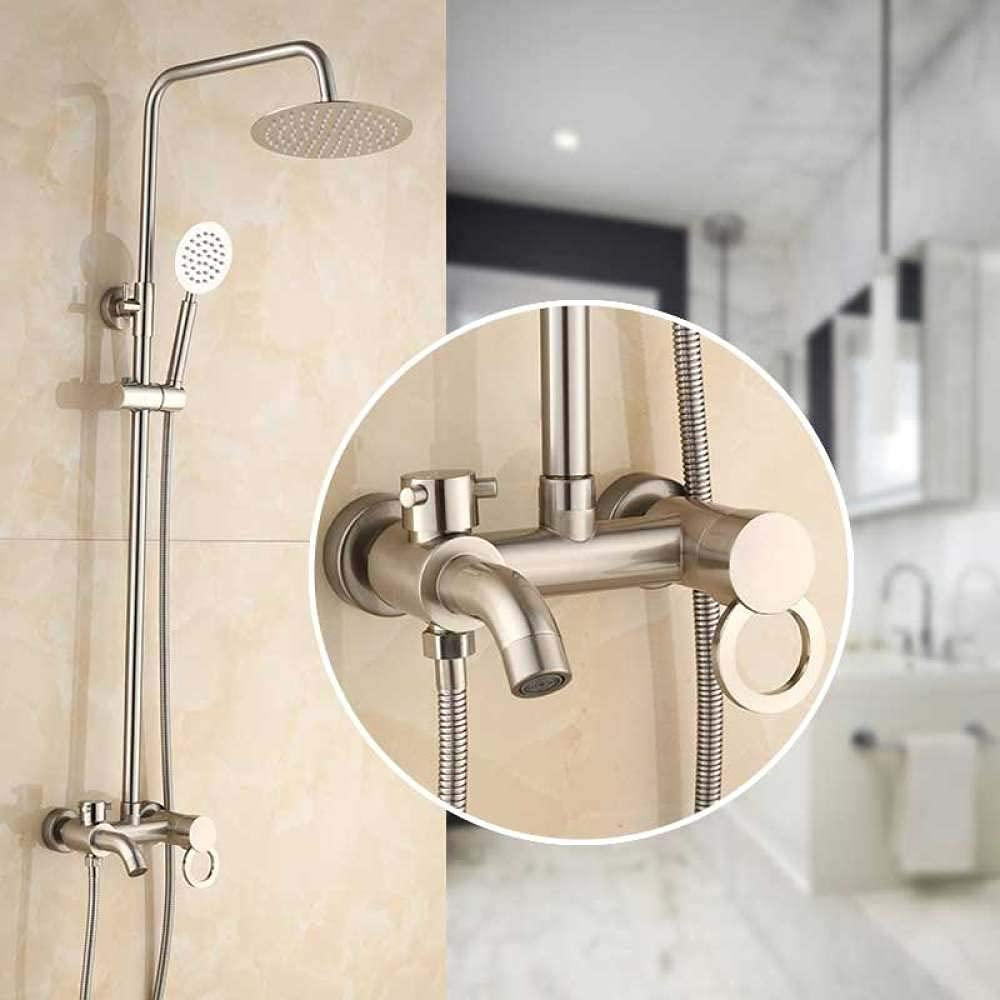 Système de douche complet anti-calcaire avec pomme haute 8" et douchette