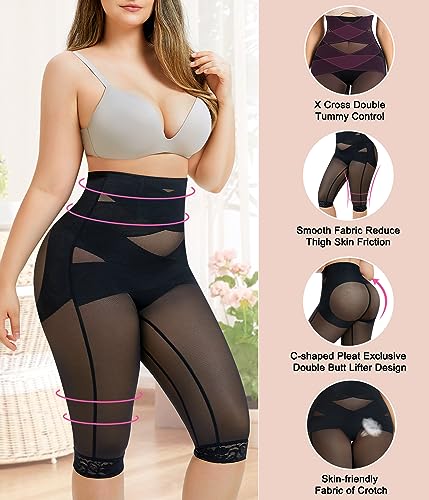 Nebility Body Shaper for Women Tummy Control Shapewear Leggings Seamless Butt Lifter Panties High Waist Trainer Thigh Slimmer3