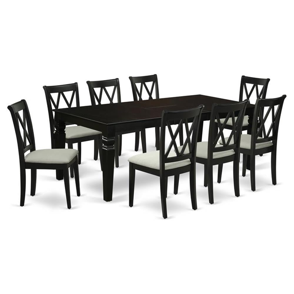 East West Furniture LGCL9-BLK-C