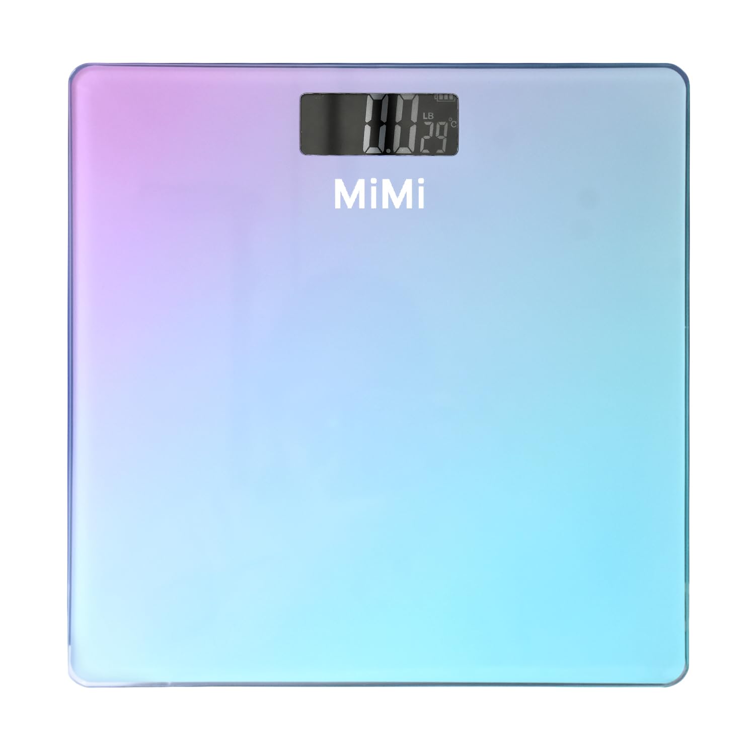 Atom/Aliston® MKP Multicolor Glass Personal Weighing Scale | Digital Body Weight Scale with Gradient Shade Design | Ultra-Slim 4.5mm | Backlit LCD Display | 28 x 28 cm | Bathroom & Home Weighing Scale-image-21