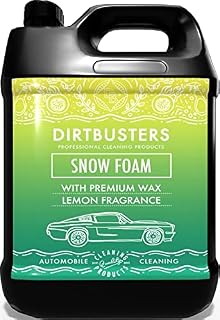 Dirtbusters Snow Foam Car Shampoo And Wax, Powerful Thick Foam Pre Wash Car Cleaner, Non Caustic & Safe Suitable For Cleaning All Vehicle Exteriors, Lemon (5L)