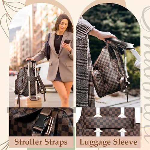 Omanmoli Checkered Diaper Bag Backpack