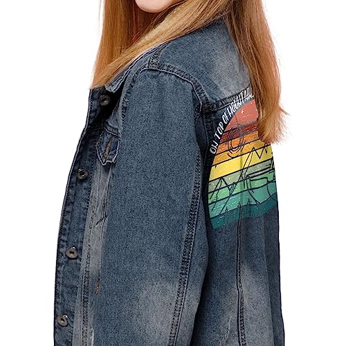 On Top Of Mountains Kids' Denim Jacket - Camper Clothing - Gift Ideas for Daughter2