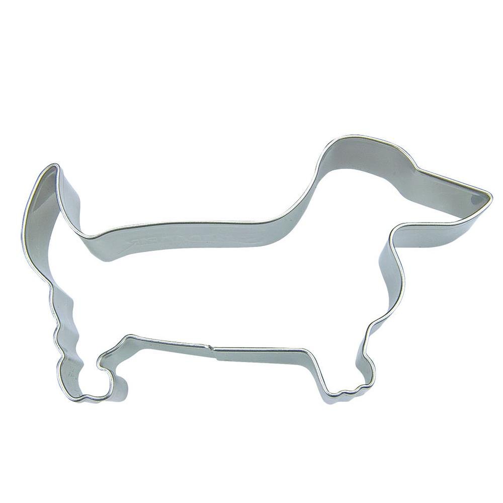 Staedter Dachshund Shape Cookie Cutter, Silver