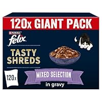 FELIX Tasty Shreds Mixed Selection in Gravy Wet Cat Food 120x80g