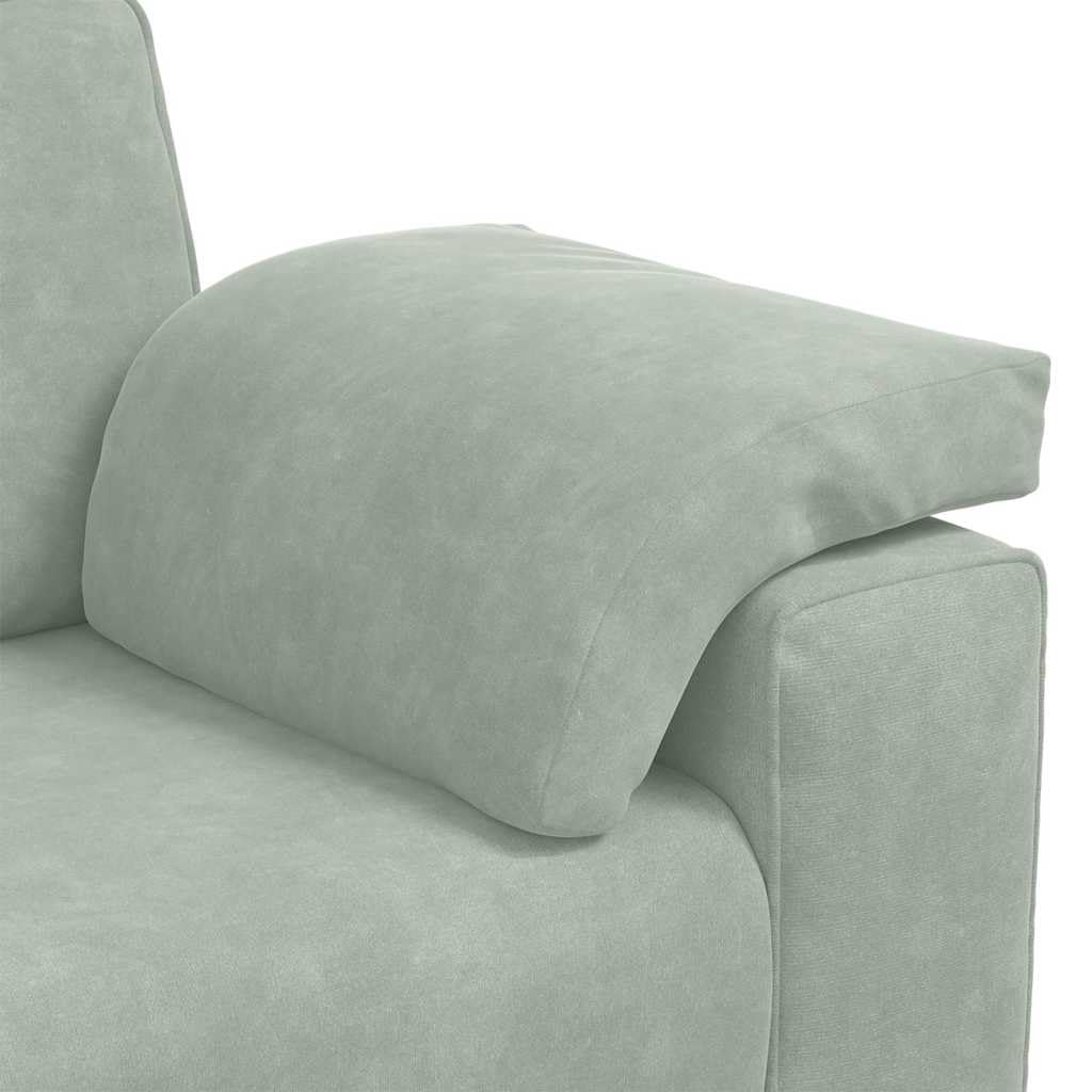 vidaXL Divano a 3 Posti Grigio Chiaro 220x77x82 cm in Velluto, Divano, Divano a 3 posti, Divano in Velluto, Divano, Divano a Tre posti