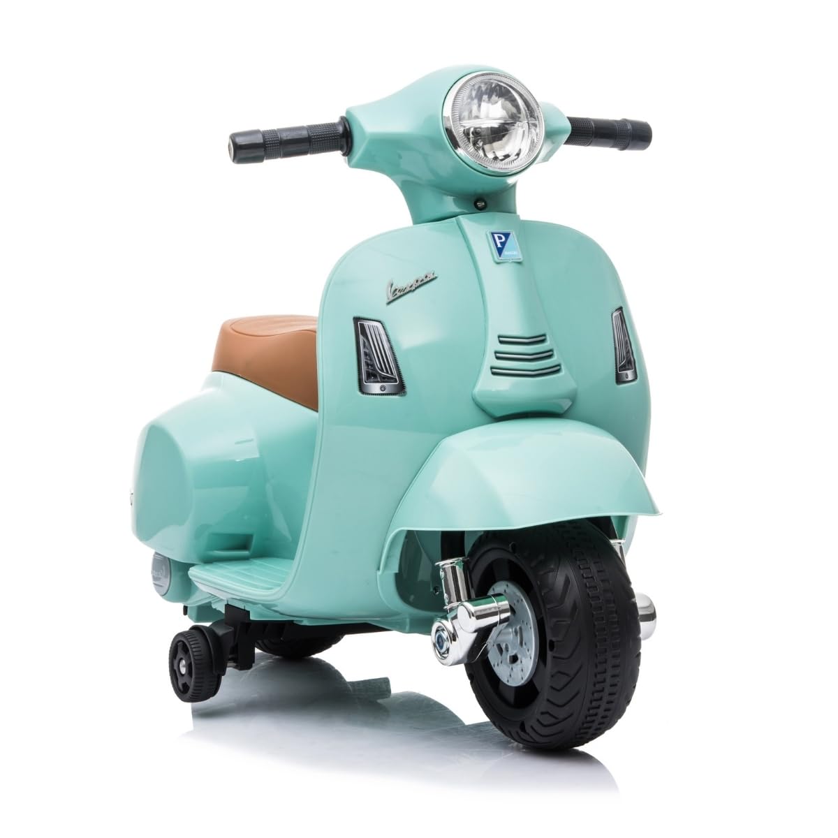 Mobiclinic® Kids, Moto eléctrica niños, Licencia Oficial Vespa Piaggio, Motor 30w, Roma, Luz led, Antivuelco, Velocidad 2, 5 km/h, Botón Musical, 18-36 Meses, Batería 6v, Acelerador, Carga 25 kg