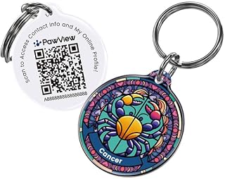 Smart QR Code Tag, Personalized Name Tags for Key, Wallet. Anti-Lost Collars & Harnesses, Modifiable Profile, Emergency Contacts, Scan QR for Instant Location Alerts (TN102 CNC)