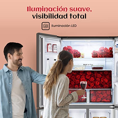 Hisense-RQ515N4AC2-Frigorifico-Americano-4-puertas-Total-No-Frost-Capacidad-Neta-467-L-181-m-Alto-Acero-Multi-Air-Flow-Cajon-con-control-de-Humedad-Silencioso