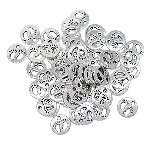 B Baosity 50 Pedazos Colgantes Plateados de Huecas para Adorno de Accesorios para Hacer Bisutería