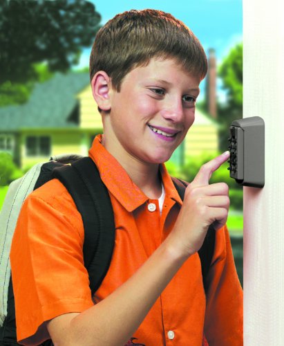 Kidde Accesspoint 001170 Keysafe Original Slimline Push Button Combination Permanent Key Lock Box, 2-Key, Titanium Gray #TOP1