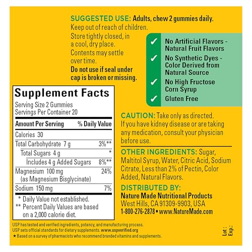 Nature Made Magnesium Glycinate Gummies 100mg, 40ct — view 8