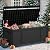 YITAHOME 120 Gallon Large Outdoor Storage Deck Box with Cushion, Waterproof Cushion Storage Bench with Lockable Lid for Patio, Pool Supplies, Garden Tools, Resin, Black