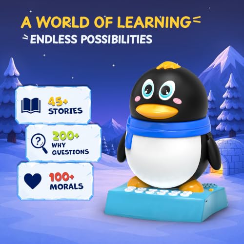 Image of Pengo the Dancing Penguin & Musical Toy for Kids - Storytelling, Learning & Rhymes - Rechargeable Bluetooth Speaker, Record & Playback - Educational Gift for Boys & Girls 3+ Years (Blue)
