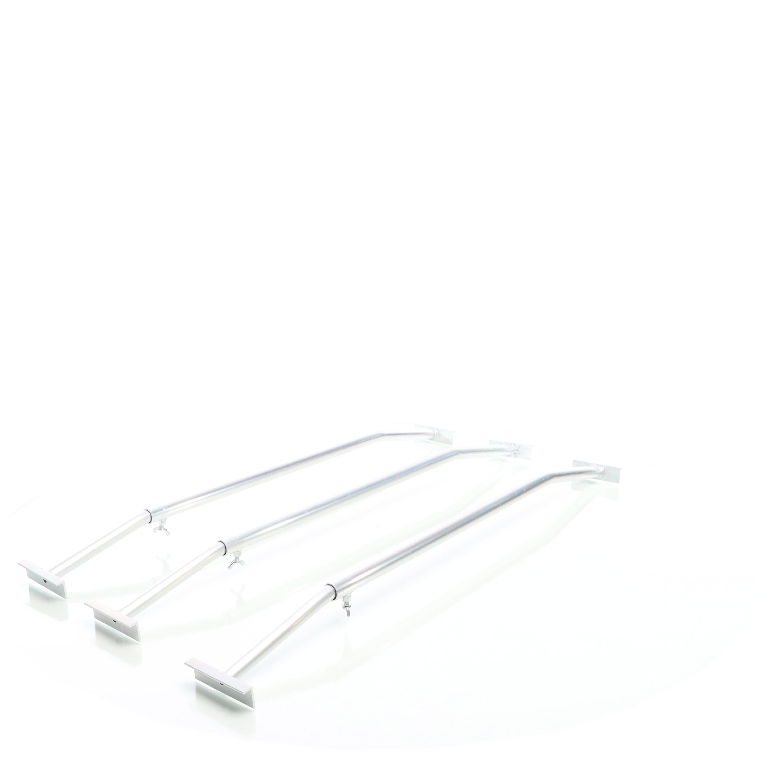 XPOtool Staffe telo per rimorchi leggeri e carrelli appendice, 3 barre allungabili 100-145cm, in alluminio