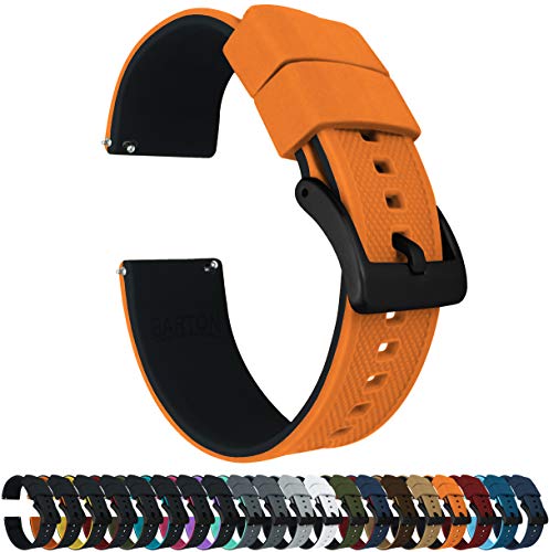 Image of BARTON Elite Silicone Watch Bands - Quick Release - Choose Strap Color & Buckle Color (Stainless Steel, Black PVD or Gunmetal Grey) - 18mm, 20mm, 22mm & 24mm Watch Straps