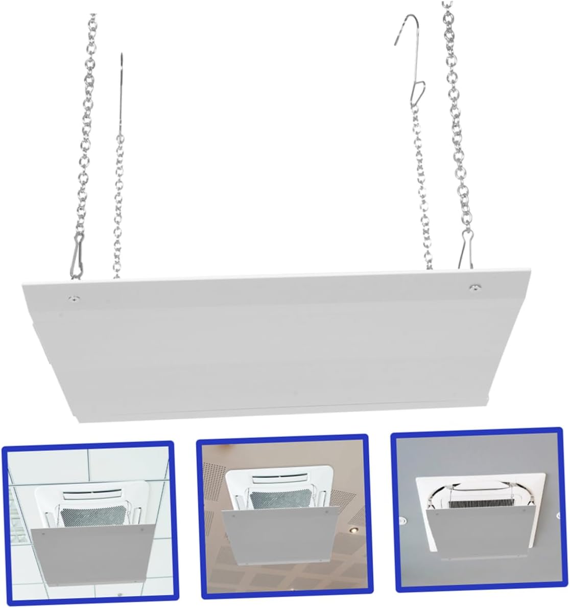 MAGICLULU Air Conditioner Windshield Deflector Square Hanging Vent Diverter for Central Air Conditioner Weather Resistant Accessory for Optimal Indoor Airflow and Easy