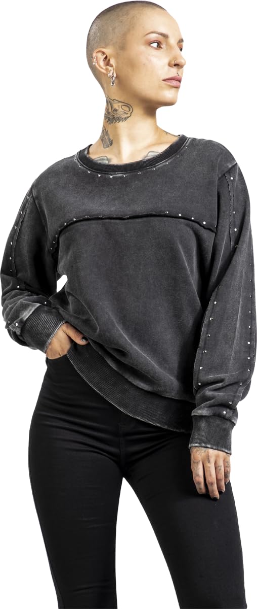 Rock Rebel by EMP Donna Felpa Incognito Rebel grigio
