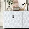MelunMer Modern Peel And Stick Wallpaper Boho Contact Paper For Cabinets/ Drawers 393In L 17.3In W Self Adhesive Removable Wallpaper For Bedroom/ Bathroom Waterproof Geometric Contact Paper Blue/White