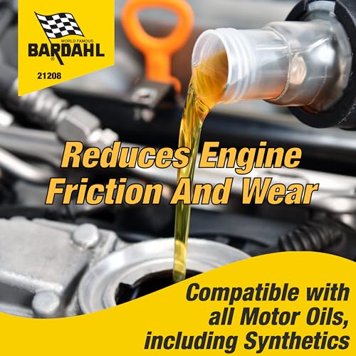 Bardahl 21208 Engine Protection Motor Oil Additive - Zinc Engine Restore & Oil Burning Guard - Oil Treatment Designed to Lubricate & Reduce Wear on Older Cars & High Mileage Engines - 12 oz (1 Pack)