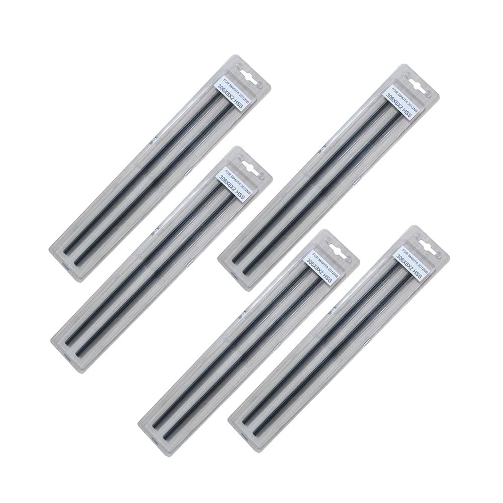 DSAINT Coltello for pialla a spessore HSS da 12 pollici 305 x 8 x 2 mm lama for pialla in legno - 5 set DSAINT