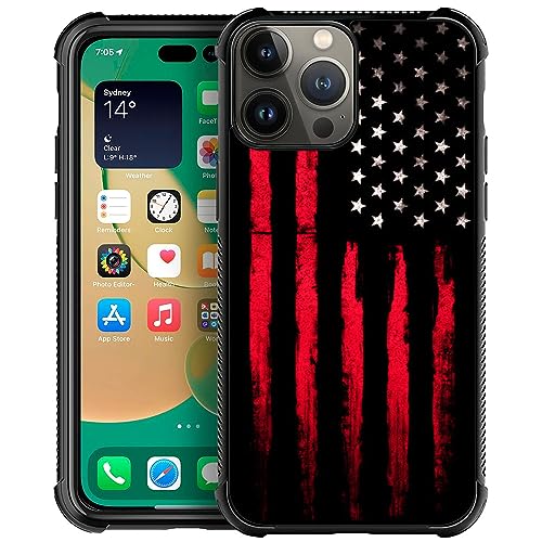 Coque iPhone 15 Pro Max pare-chocs TPU souple motif drapeau américain