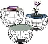 Drei flexibel einsetzbare Beistelltische wie diese können leicht einen großen Couchtisch ersetzen