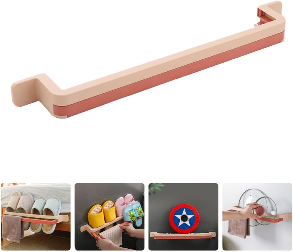 Abaodam Wall Mounted Slipper Storage Rack, Self Adhesive Plastic Organizer