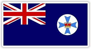1x Australia Queensland Flag Vinyl Waterproof Sticker - 5cm / 2inches