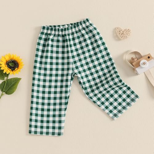 Toddler Baby Boys Girls Gingham Pants Wide Leg Loose Elastic Waist Sweatpants Trousers Casual Bottoms Summer Pants3