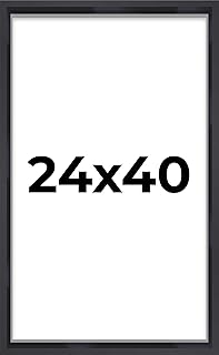 24x40 Shadow Box Frame Contemporary Black | 3/4" Depth of Usable Space| Interior Size 24x40 or 40x24 Inches| UV Resistant Acrylic, Acid-Free Backing, Wall Hangers | Made in USA