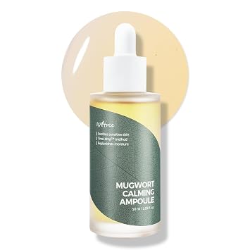 ISNTREE Mugwort مهدئ Ampoule 50ml 1.69 fl.oz | يلطف البشرة الحساسة | يعيد الرطوبة