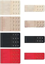 Women Bra Extender - 8 Pack Elastic Soft 3 and 4 Row 3/4 Hook Extender Adjustable Bra Extender Comfort for Lingerie Plus Size