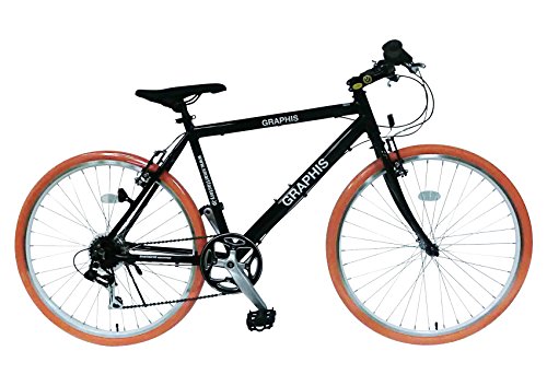 GRAPHIS(�O���t�B�X)GR-001G �N���X�o�C�N 26�C���` 6�i�ϑ� �����X�e�� �A���~�t���[�� �u���b�N/�I�����W