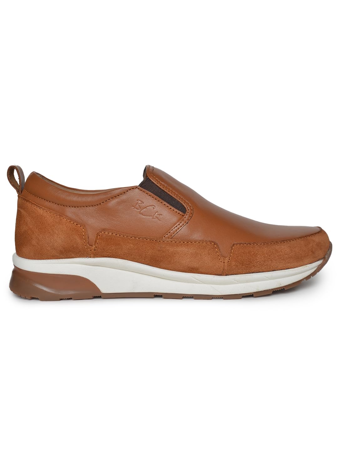 ELVITA Natural Mild Leather Tan Casual Shoes for Mens-image-10