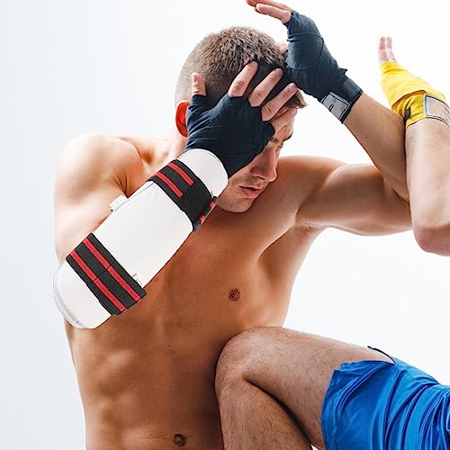 Athletic Wrist Tape Mma Elastic Pu Forearm Guards Knuckle Protection Forearm Guards Padded Arm Sleeves Karate Training Pad For Boxing Kickboxing Sports Wristbands #TOP6