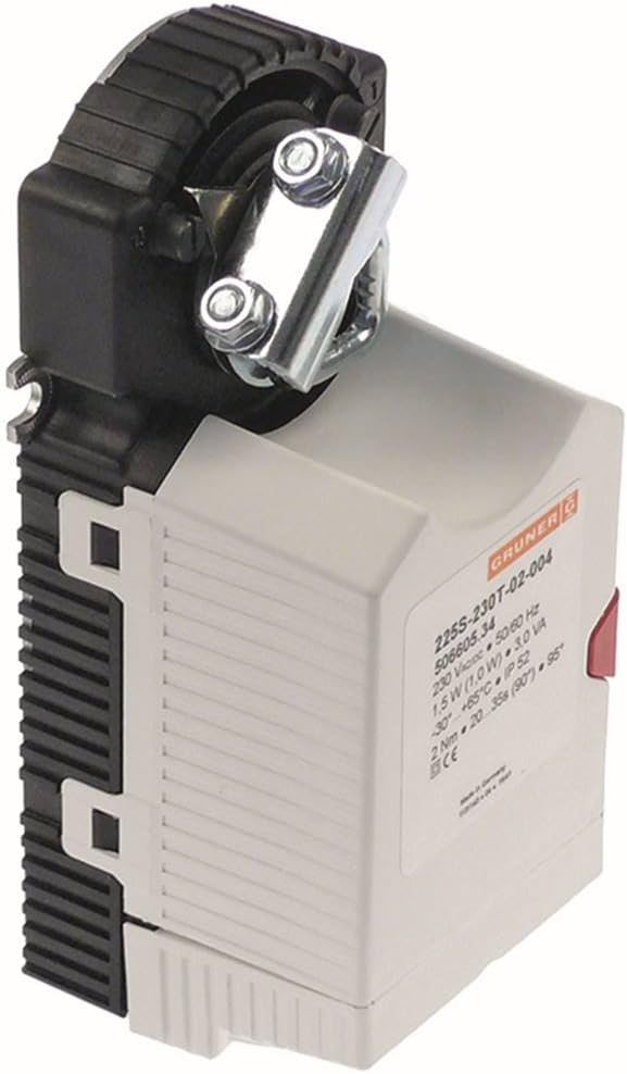 GRUNER 225S-230T-02-004 Actuator for MIWE Width 66 mm 50/60 Hz Height 61 mm Length 170 mm 1.5 W 230 V AC/DC Load Capacity 2 NM Shaft 16 mm