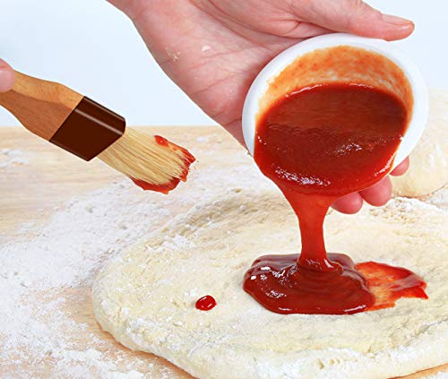 Ackllr 3 Pack Pastry Brushes With Natural Bristles And Beech Wooden Handle, Basting Oil Brush For Grill Bbq Spreading Butter Cooking Baking Marinade Barbecue (1, 1.5, 1.8 Inches) #TOP3